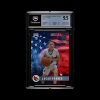 Custom Red, White & Hoops Basketball Card